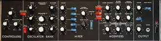 Moog Model 3 control panel