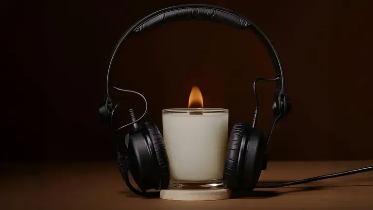 Headphone displayed artistically
