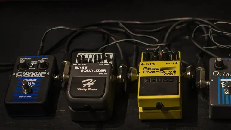 EQ pedal on a pedalboard