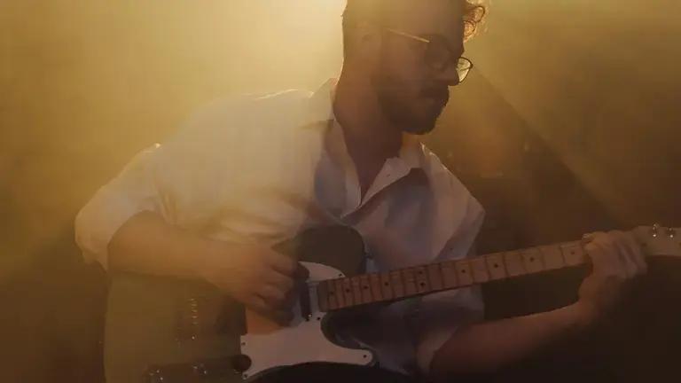 A guitarist playing