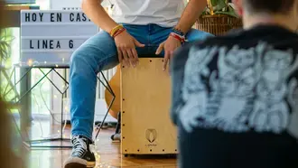 Cajon being played