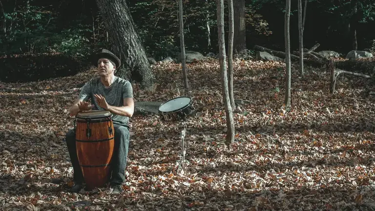 Man playing a conga