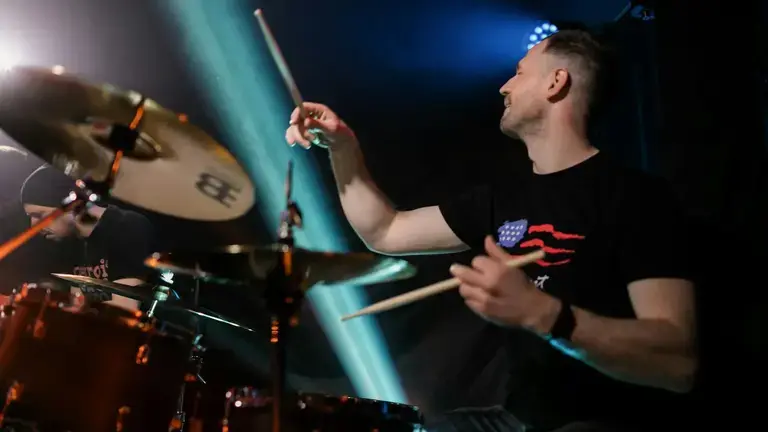 Drummer playing