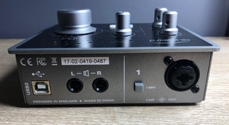 Audient iD4 rear panel