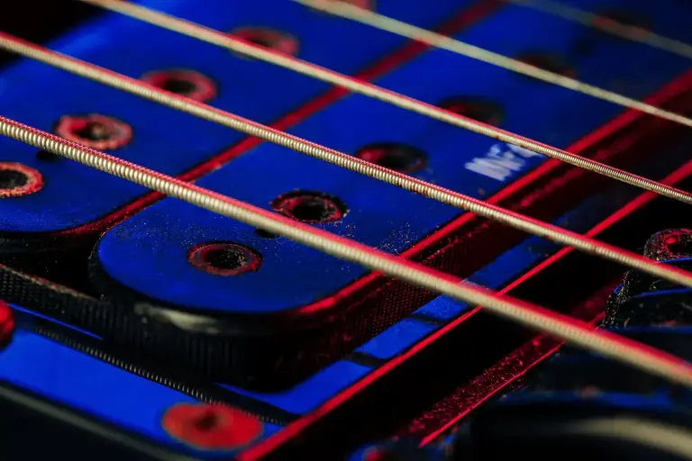 Image close-up of black humbucker