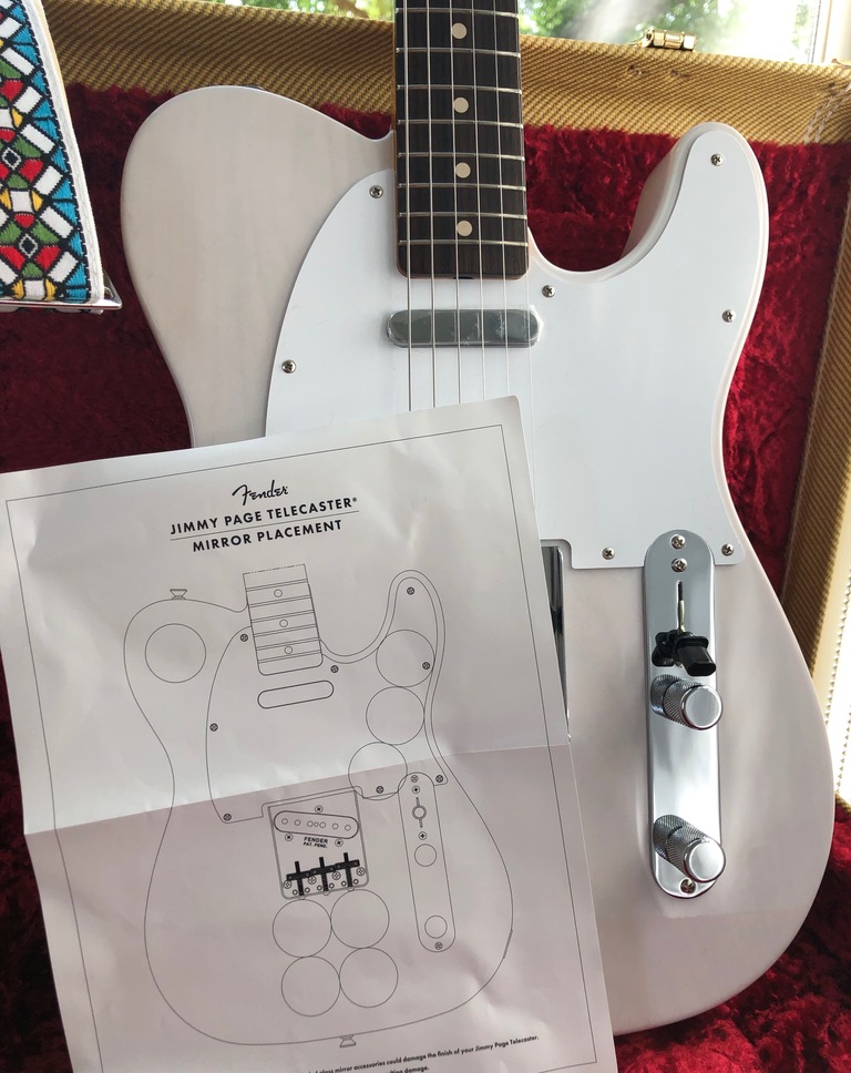 Fender Jimmy Page Telecaster mirror placement diagram