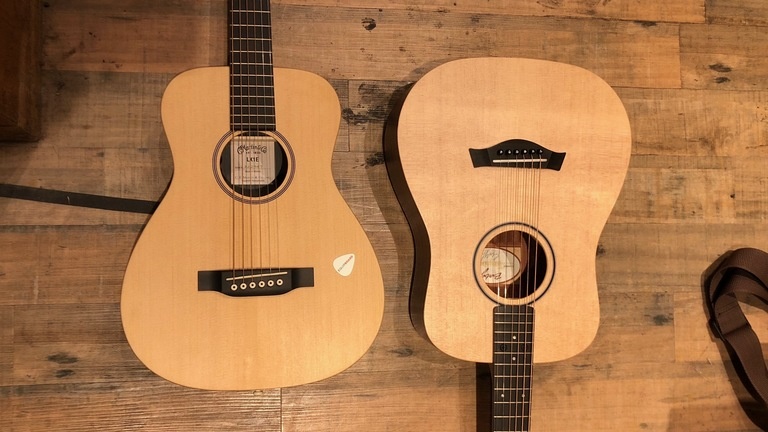 Little Martin and Baby Taylor travel guitars