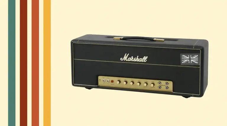 Image marshall plexi against 70s style backing