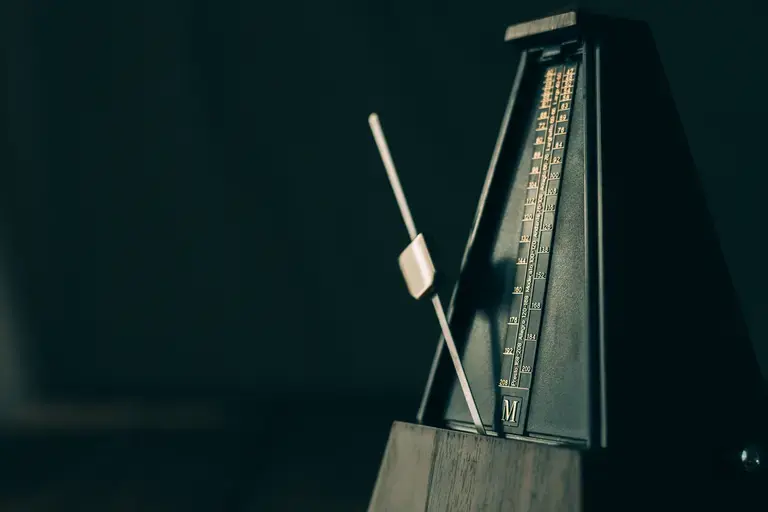 Image metronome on black background