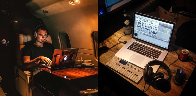 EDM producers portable setups