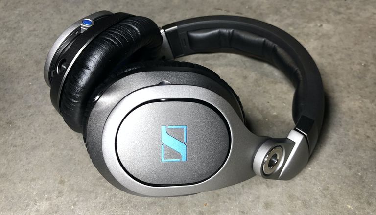 Closeup photo of the Sennheiser HD8 DJ headphones