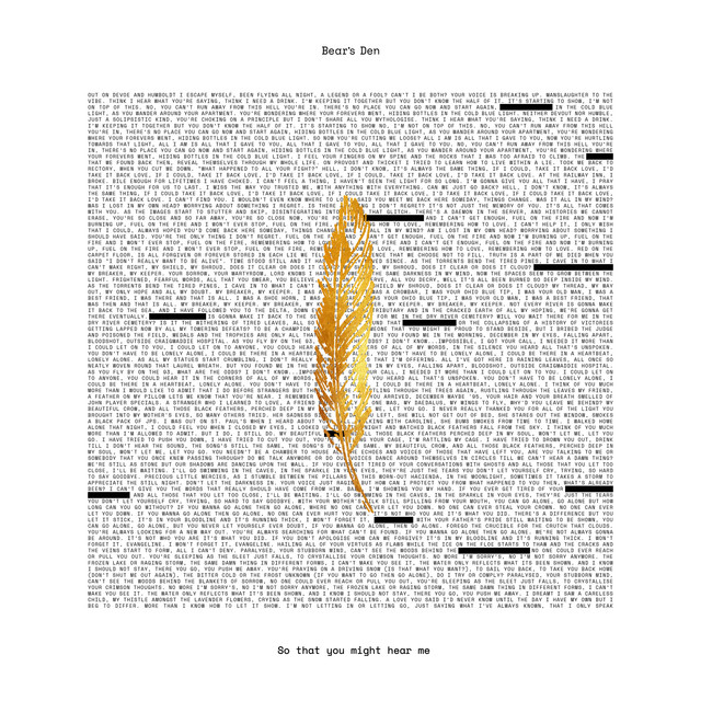So that you might hear me album cover