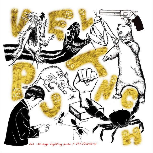 His strange fighting pose album cover