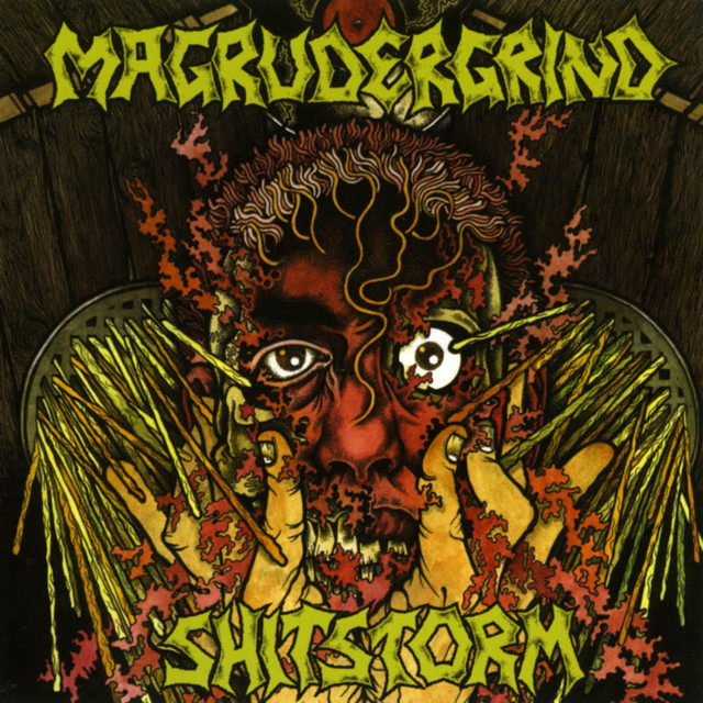 Magrudergrind & Shitstorm Split album cover