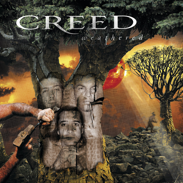 Weathered album cover