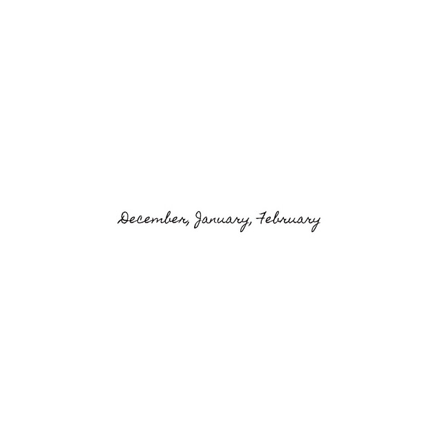 December, January, February album cover