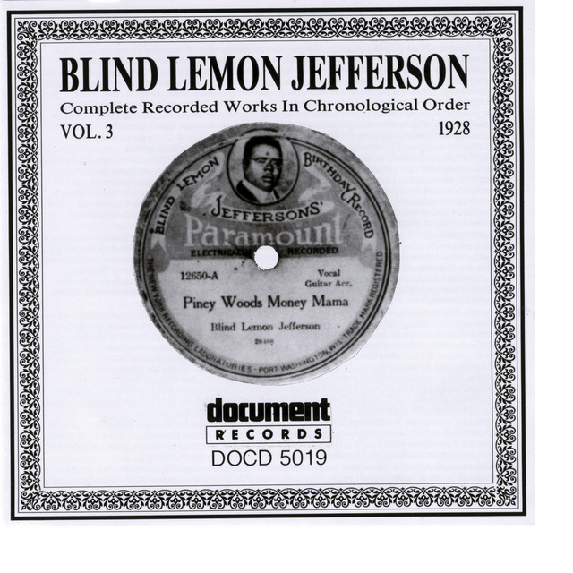 Blind Lemon Jefferson Vol. 3 1928 album cover