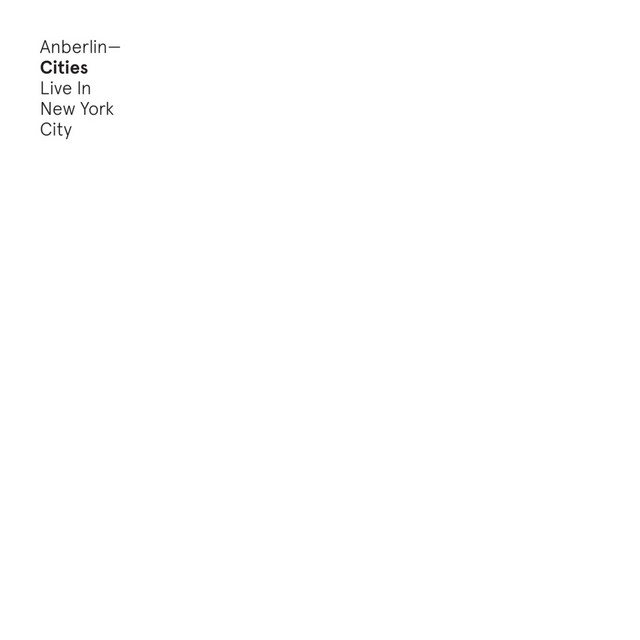 Cities - Live in New York City album cover