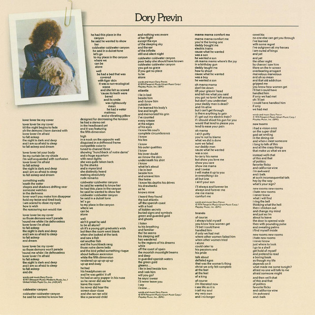 Dory Previn album cover