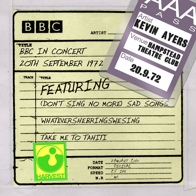 BBC In Concert [Hampstead Theatre Club, 20th September 1972] album cover