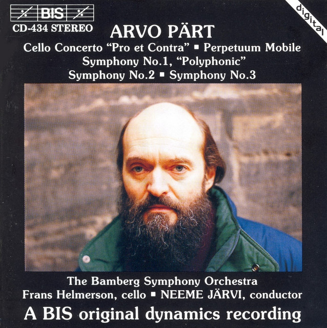 Part: Cello Concerto / Perpetuum Mobile / Symphonies No. 1, No. 2 and No. 3 album cover