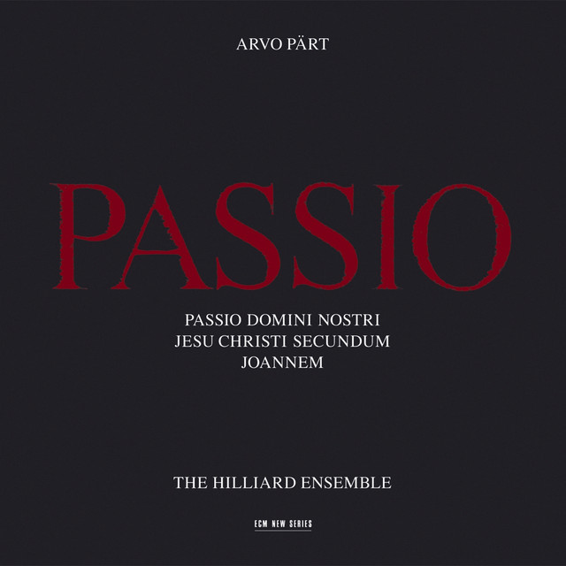 Arvo Pärt: Passio album cover