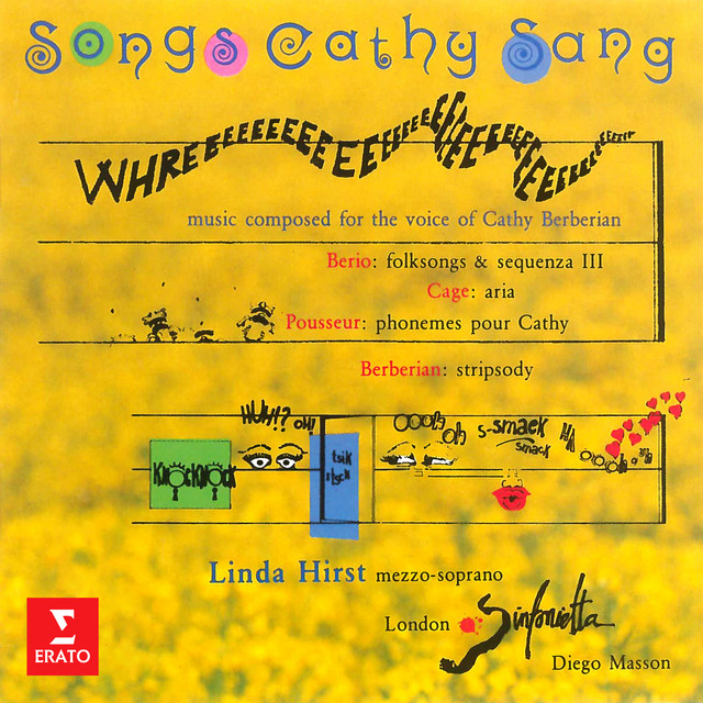 Songs Cathy Sang, Music Composed for the Voice of Cathy Berberian. Berio: Folksongs & Sequenza III - Cage: Aria - Pousseur: Phonèmes pour Cathy - Berberian: Stripsody album cover
