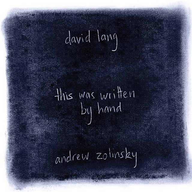 Lang: this was written by hand album cover