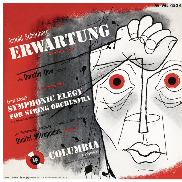 Schönberg: Erwartung, Op. 17 - Krenek: Symphonic Elegy, Op. 105 album cover