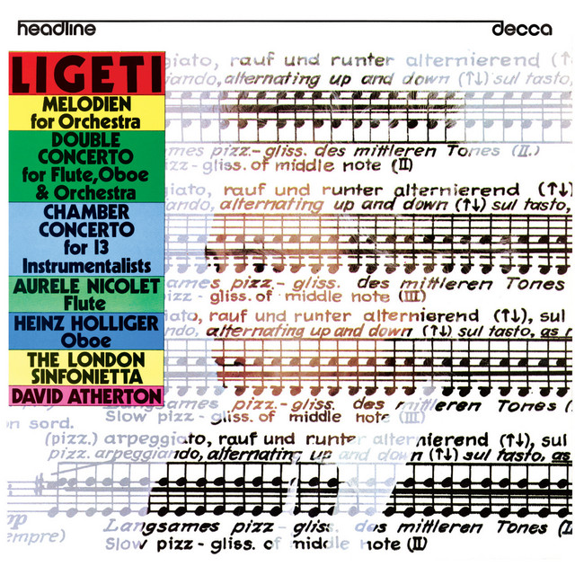 Ligeti: Melodien; Double Concerto for Flute, Oboe and Orchestra; Chamber Concerto for thirteen instrumentalists album cover