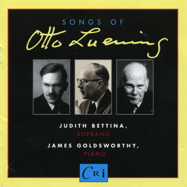 Songs of Otto Luening album cover