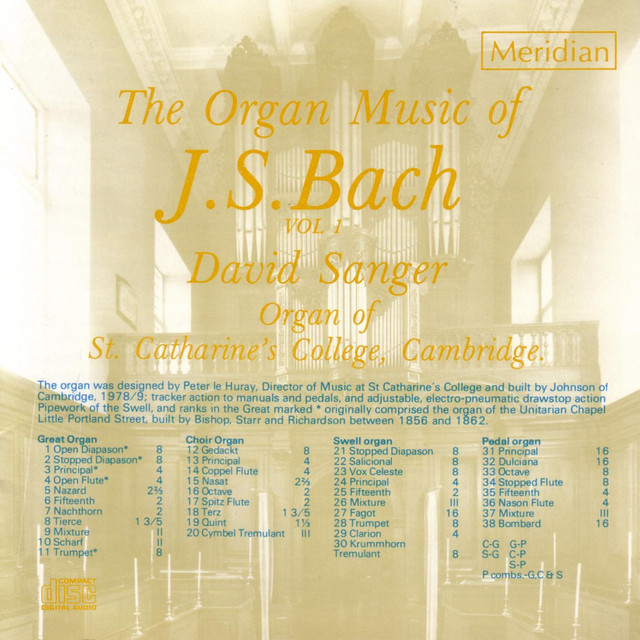 The Organ Music of J.S. Bach, Vol. 1 album cover