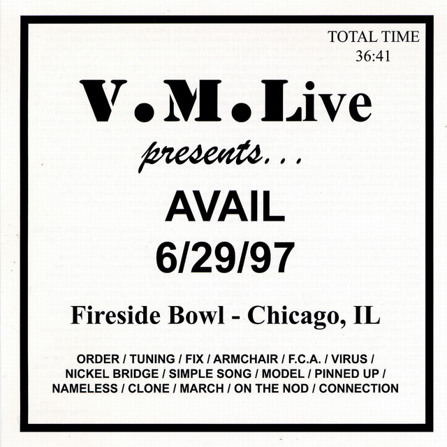 V.M.Live Presents Avail 6/29/97 album cover