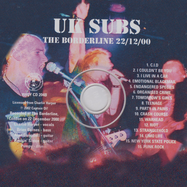 Live at the Borderline 22/12/00 album cover