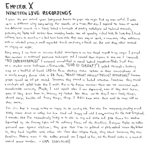 Nineteen Live Recordings album cover