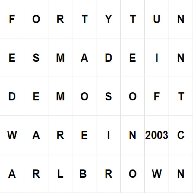 Forty Tunes Made In Demo Software In 2003 album cover
