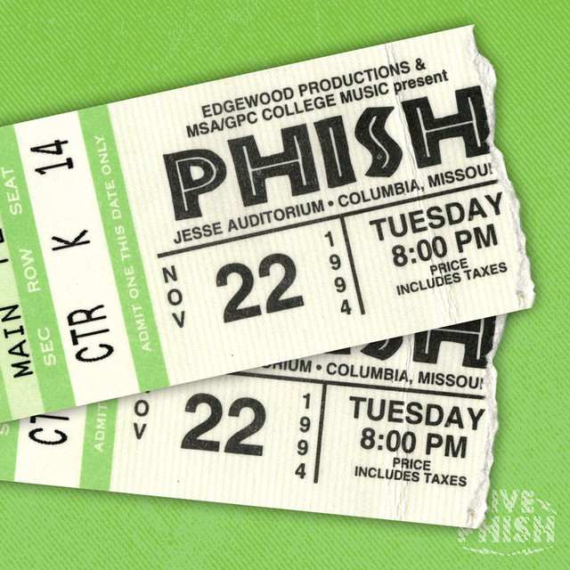PHISH: 11/22/94 Jesse Auditorium- University of Missouri, Columbia, MO (Live) album cover