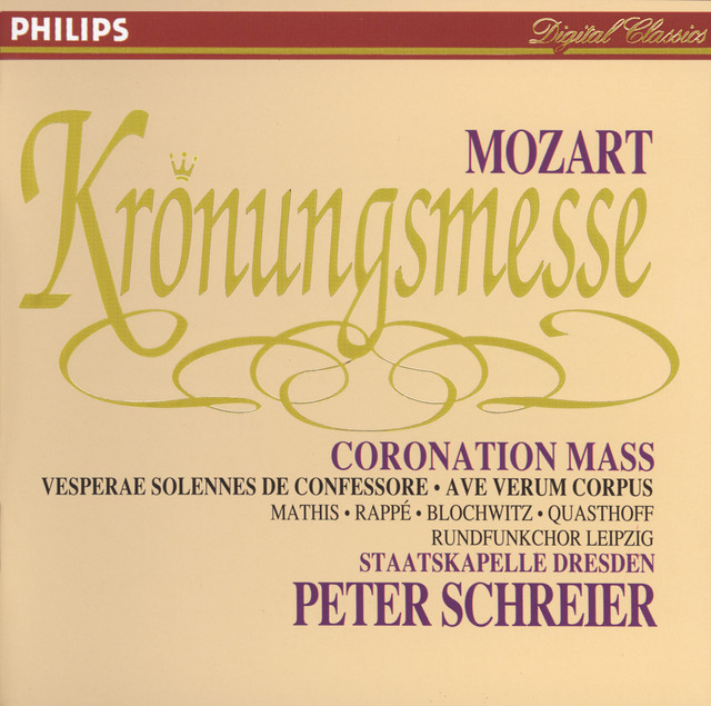 Mozart: Coronation Mass; Vesperae solennes de Confessore; Ave verum corpus album cover