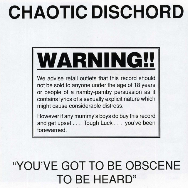 You've Got To Be Obscene To Be Heard album cover