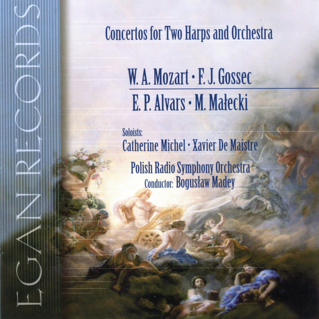 Mozart, Gossec, Alvars, Malecki: Concertos for Two Harps and Orchestra album cover