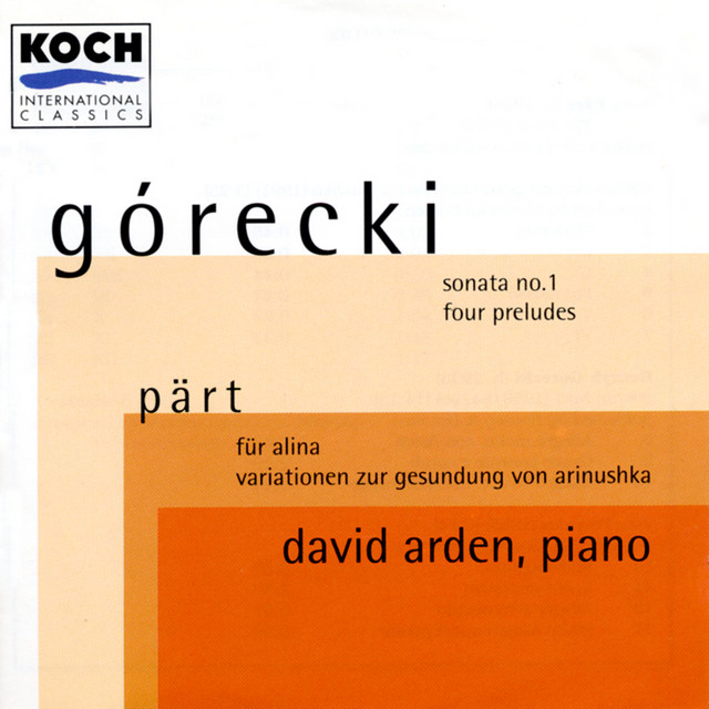 Arden, David - Contemporary Piano Music: Piano Music By Part, Gorecki And Ustvolskaya album cover