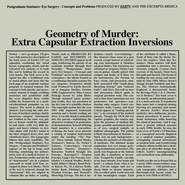 Earth x Black Noi$e - Geometry of Murder: Extra Capsular Extraction Inversions album cover