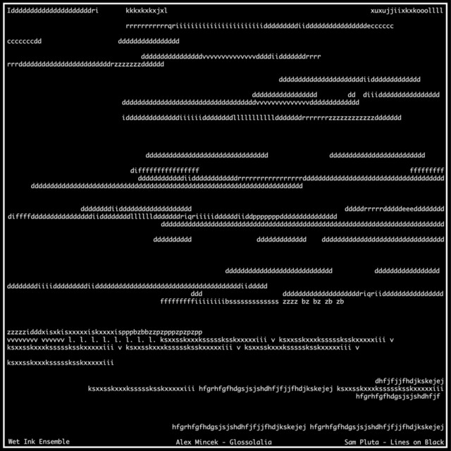 Glossolalia / Lines on Black album cover