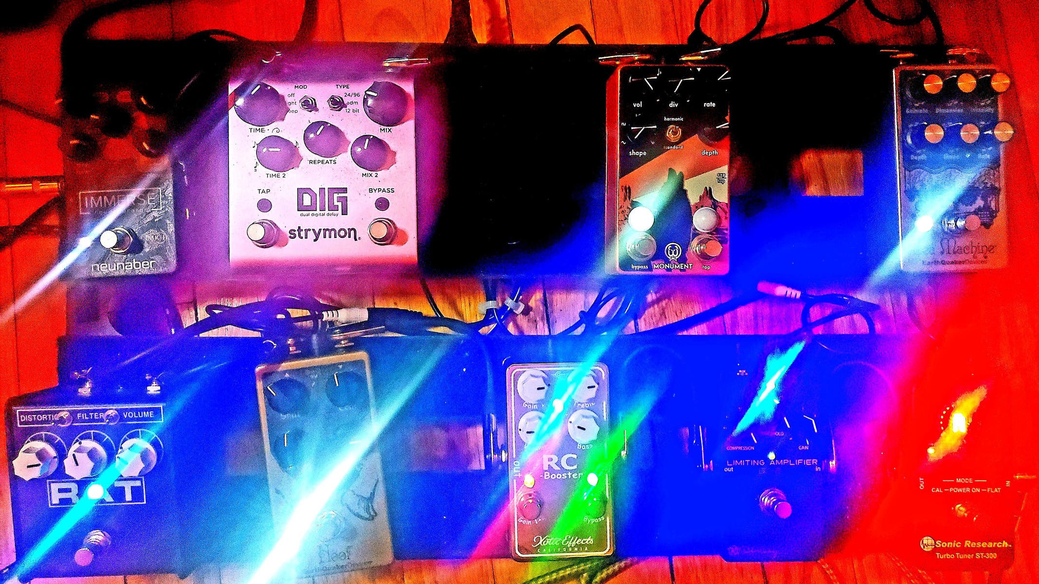 Music Gear Setup by skilesp featuring EarthQuaker Devices Hoof V1, Strymon DIG Dual Digital Delay, and Xotic Effects RC Booster-V2