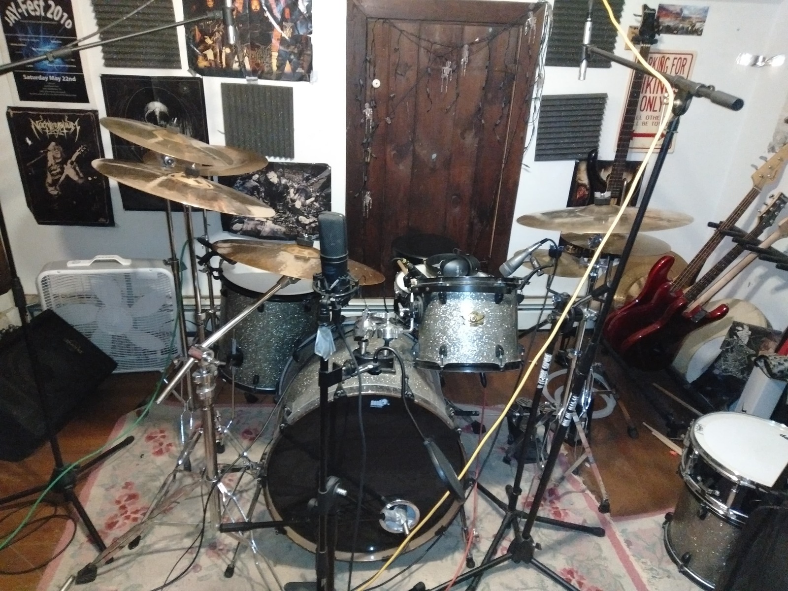 Audio-Technica Drum Kit by dustincomorski featuring Audio-Technica AT4040 and Peace DNA Maple Drum Set
