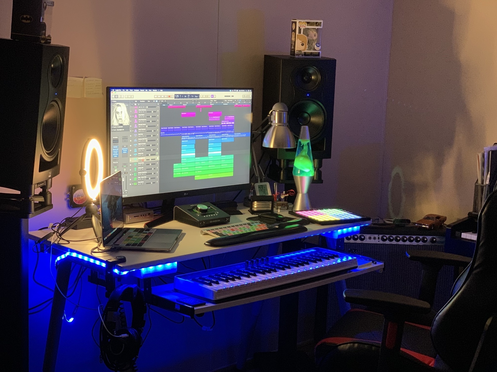 Electronic Studio Setup by robi_bojorkes featuring Apple MacBook Pro (General), Apple Logic Pro, and Audio-Technica ATH-M50x Professional Monitor Headphones and 6 more pieces of gear