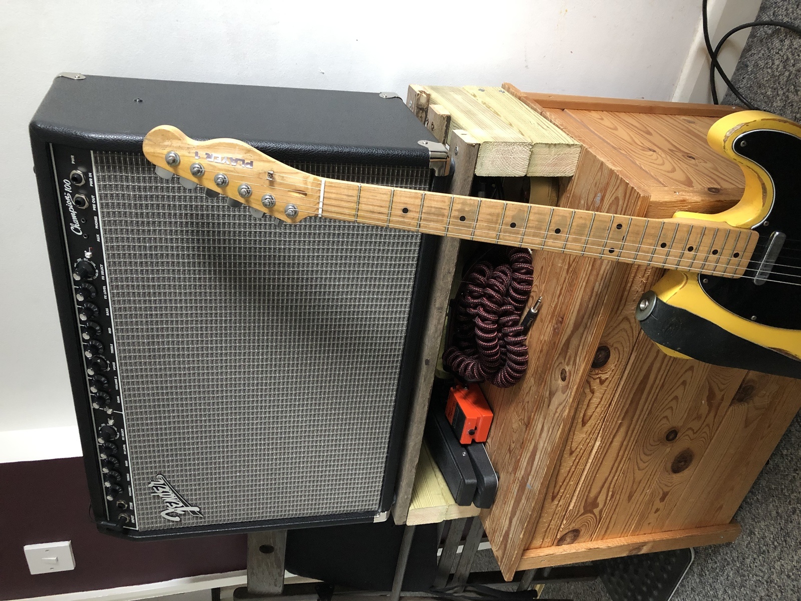 Metal Pedalboard by rod_walton featuring Dunlop GCB-95 Cry Baby, Boss MD-2 Mega Distortion, and Fender Champion 100 and 2 more pieces of gear