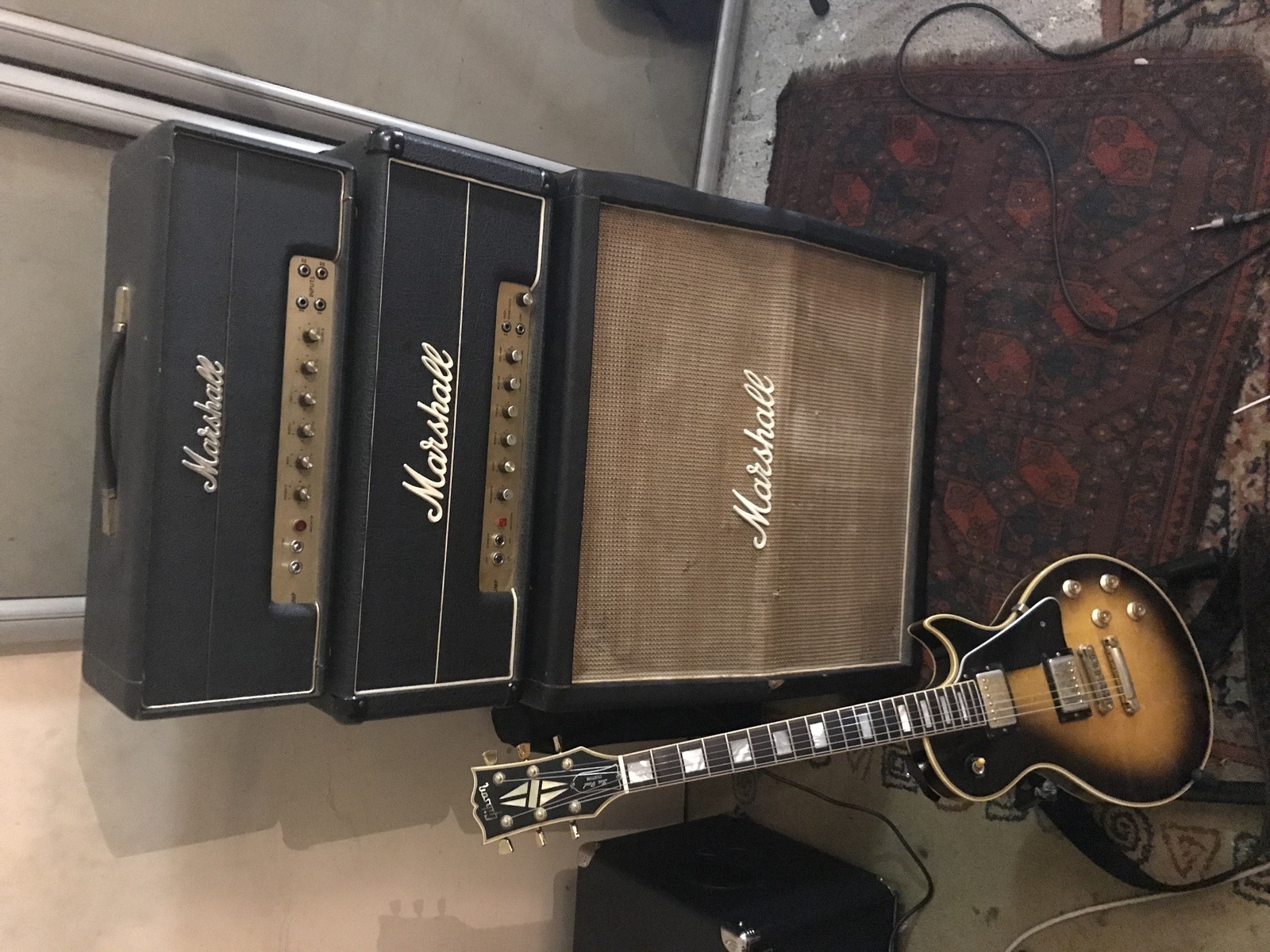 Metal Music Gear Setup by jenkinses featuring Marshall 1960A 4x12'' Cabinet and Gibson Les Paul Custom Electric Guitar