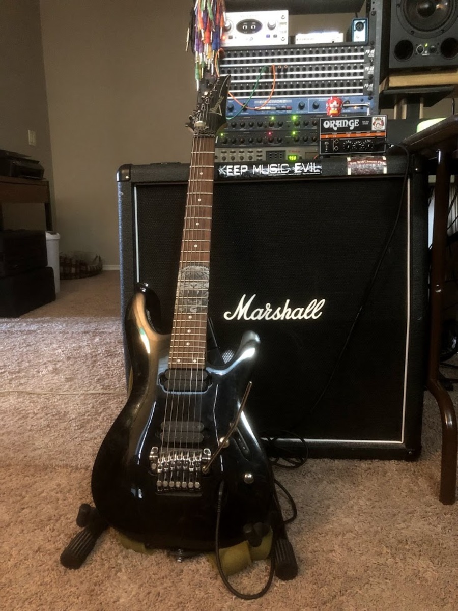 Marshall Amp Rig by nem0 featuring Marshall AVT412 and Ibanez S7420