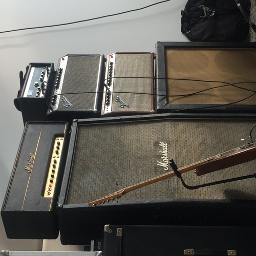 Photo of Roland Space Echo RE-150 and more gear in a guitar and amplifier